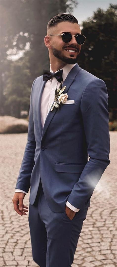 summer wedding blue groom suits.